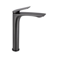 Змішувач для раковини високий Vlasta New, Gunmetal Black PVD (k35) QTVLA269GMB45653 Qtap