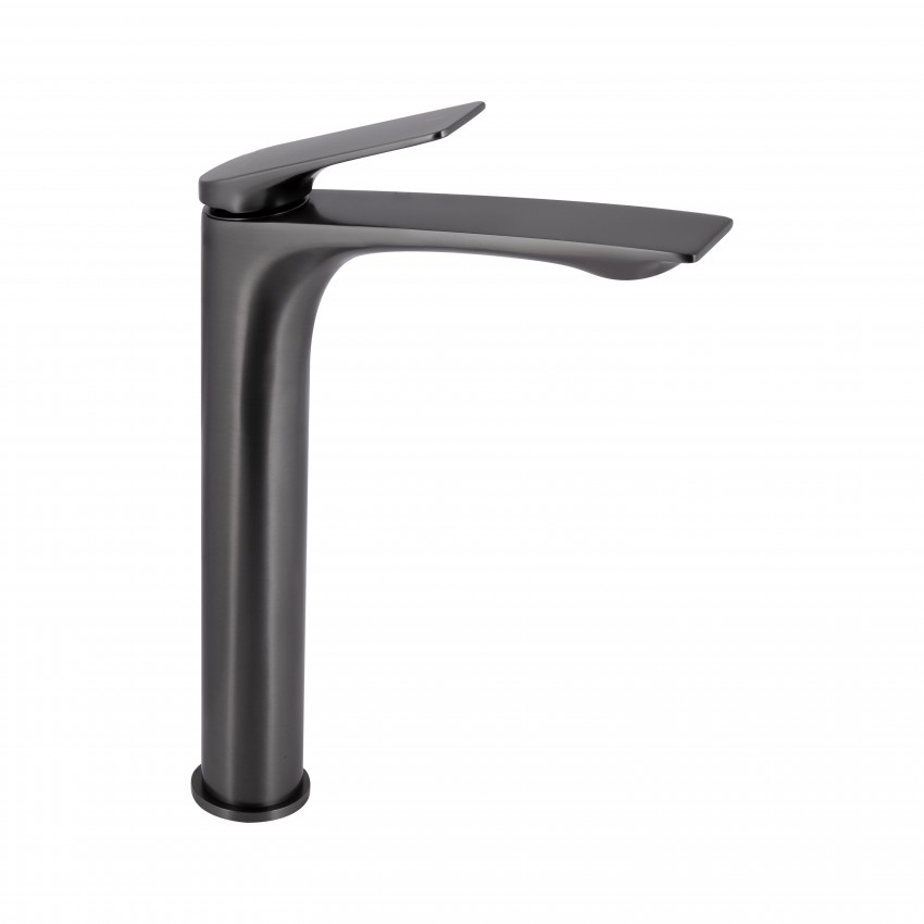 Змішувач для раковини високий Vlasta New, Gunmetal Black PVD (k35) QTVLA269GMB45653 Qtap QTAP