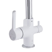 Змішувач для кухні Grand, Chrome/White (k35) з підключенням для питної води QTGRA362CRW45668 Qtap QTAP фото 2