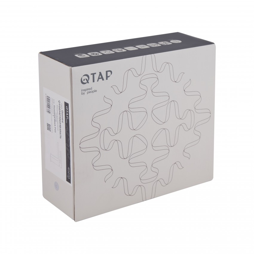 Змішувач для раковини низький Gemini, Gunmetal Black PVD (k35) QTGEM270GMB45676 Qtap QTAP фото 4