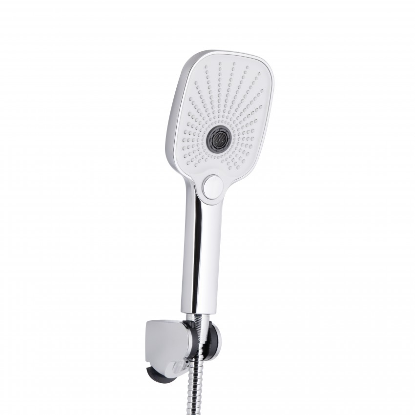 Змішувач для ванни Gemini, Chrome/White (k35) з душовим гарнітуром QTGEM259CRW45683 Qtap QTAP фото 3