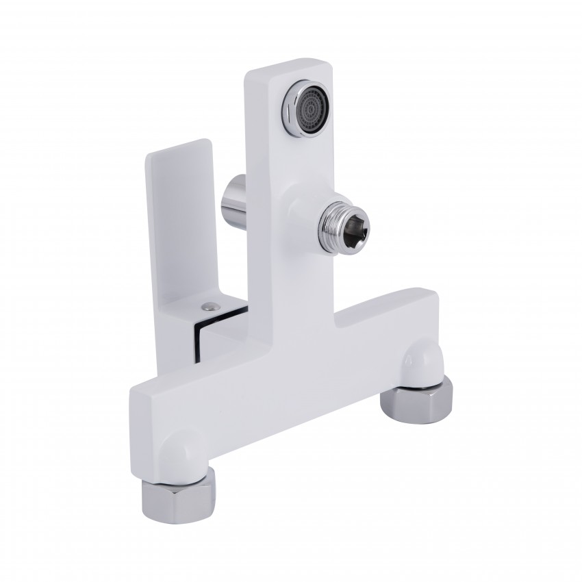 Змішувач для ванни Gemini, Chrome/White (k35) з душовим гарнітуром QTGEM259CRW45683 Qtap QTAP фото 4