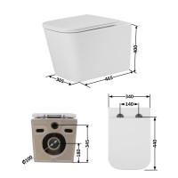 Унітаз підлоговий Tern Ultra Quiet 560x340x400 мм, White, з сидінням Slim Duroplast/ Soft-close/ Quick Release QT17223303AW Qtap QTAP фото 1