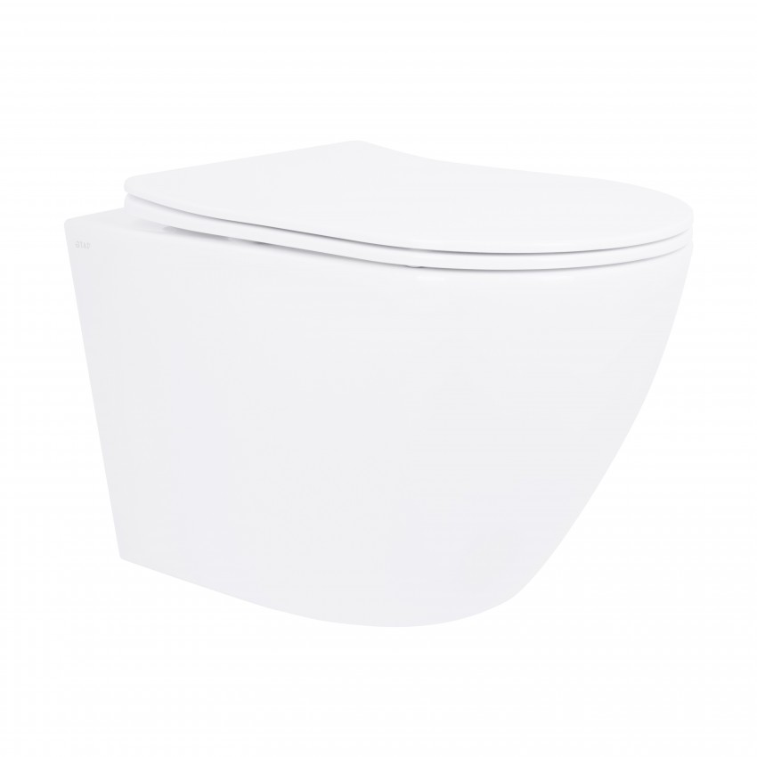 Унітаз підлоговий Robin Ultra Quiet 560x360x420 мм, White з сидінням Slim Duroplast/ Soft-close/ Quick Release QT13223381AW Qtap QTAP