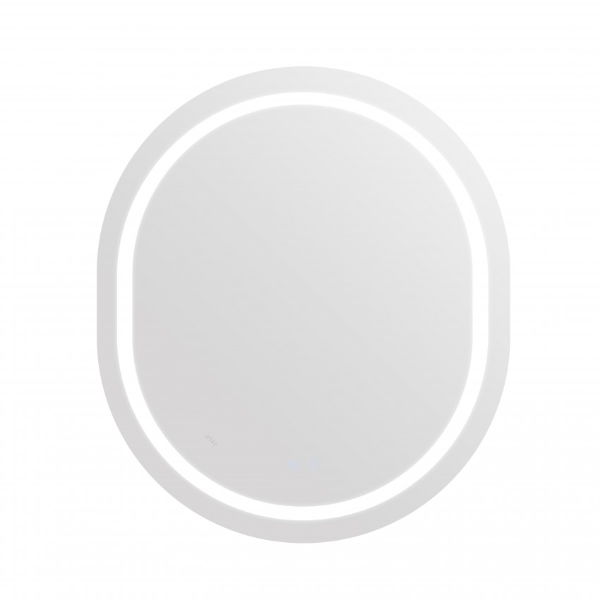 Дзеркало настінне Gemini (GE1) 800х700 мм, овальне, з LED-підсвіткою Touch, антизапотіванням, димером, рег. темп. кольору (3000-6500K), Reverse Qtap QTAP фото 3