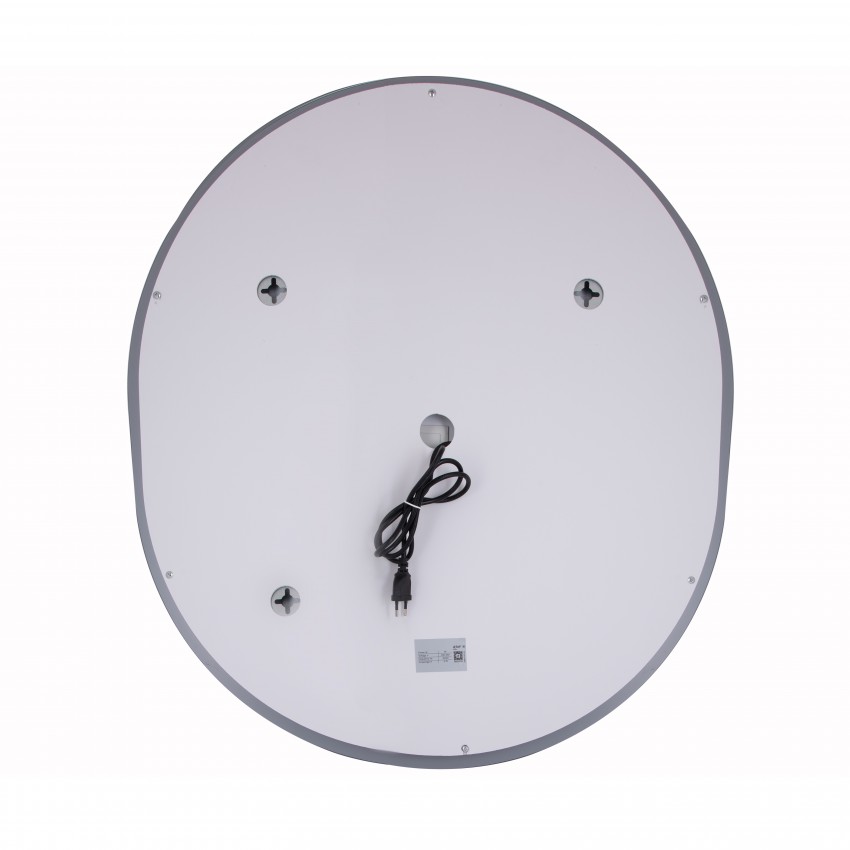 Дзеркало настінне Gemini (GE1) 800х700 мм, овальне, з LED-підсвіткою Touch, антизапотіванням, димером, рег. темп. кольору (3000-6500K), Reverse Qtap QTAP фото 4