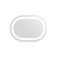 Дзеркало настінне Gemini (GE1) 600х800 мм, овальне, з LED-підсвіткою Touch, антизапотіванням, димером, рег. темп. кольору (3000-6500K), Reverse Qtap QTAP фото 3
