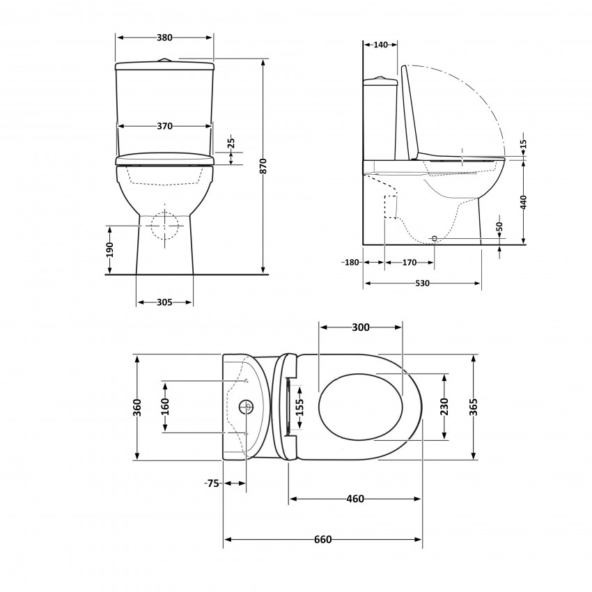 Унітаз підлоговий Virgo Ultra Quiet 660x360x855 мм, White, з сидінням Slim Duroplast/ Soft-close/ Quick Release QT18226092AW Qtap QTAP фото 1