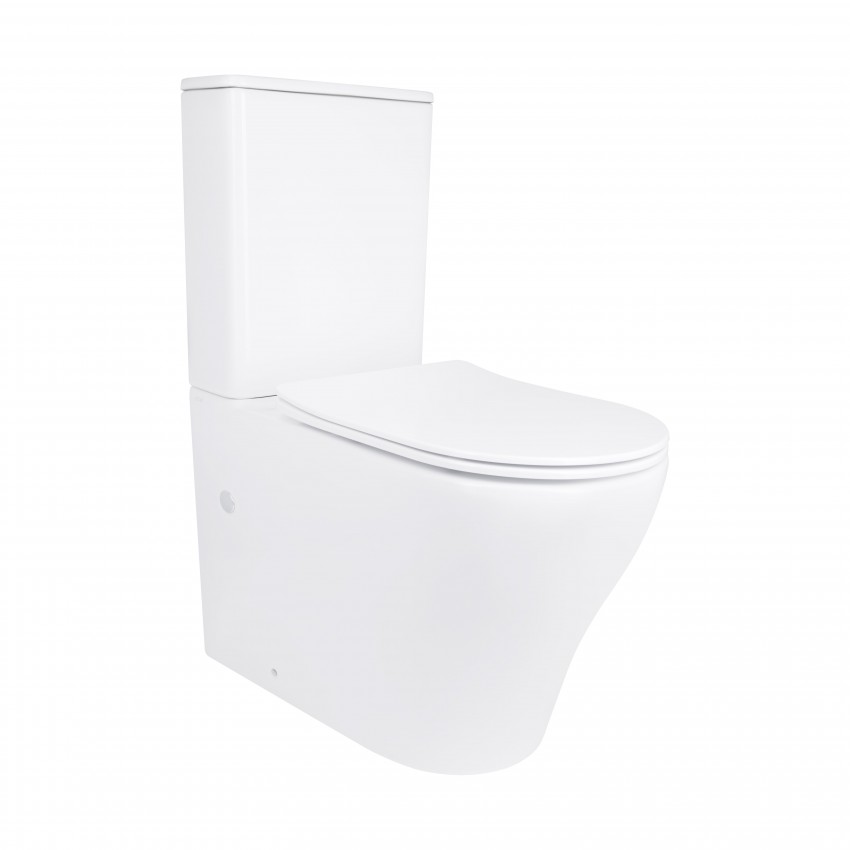 Унітаз підлоговий Virgo Ultra Quiet 660x360x855 мм, White, з сидінням Slim Duroplast/ Soft-close/ Quick Release QT18226092AW Qtap QTAP