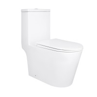 Унітаз-моноблок підлоговий Kolibri Ultra Quiet 690x360x790 мм, White, з сидінням Slim Duroplast/ Soft-close/ Quick Release QT10226380W Qtap