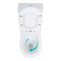 Унітаз-моноблок підлоговий Kolibri Ultra Quiet 690x360x790 мм, White, з сидінням Slim Duroplast/ Soft-close/ Quick Release QT10226380W Qtap QTAP фото 4