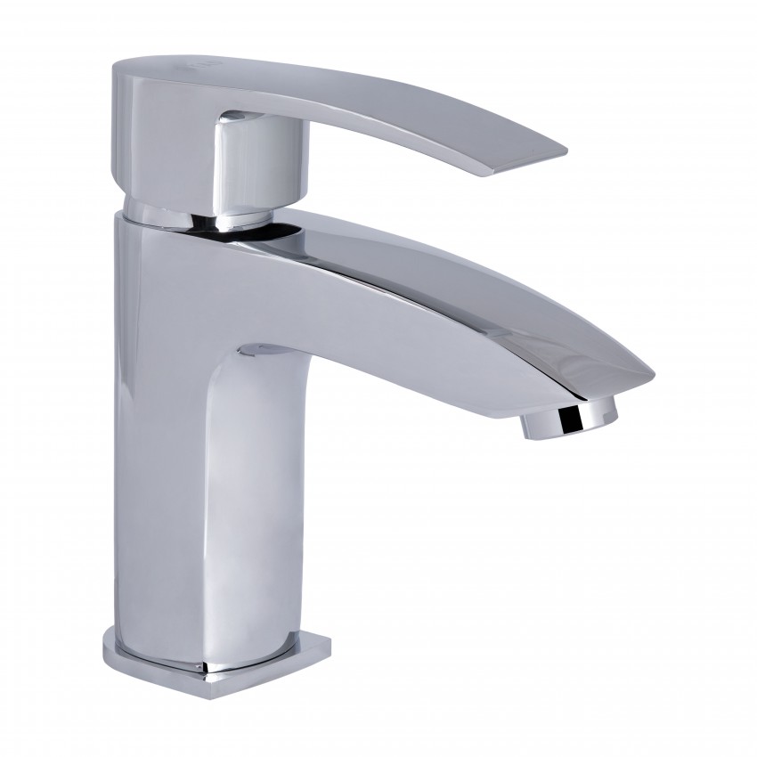Змішувач для раковини низький Swan Eco, Chrome (k35) QTSWA270CRM45532 Qtap QTAP
