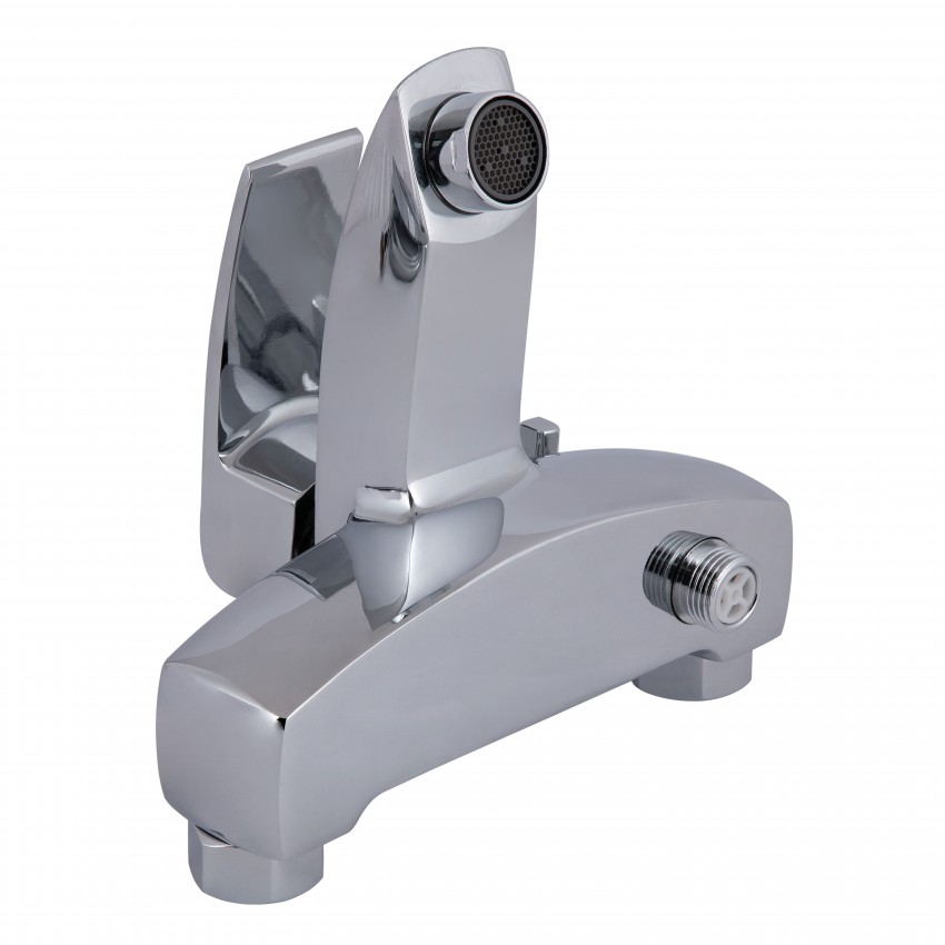 Змішувач для ванни Swan Eco, Chrome (k35) з душовим гарнітуром QTSWA259CRM45534 Qtap QTAP фото 2