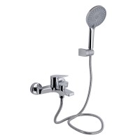 Змішувач для ванни Stenava New, Chrome (k35) з душовим гарнітуром QTSTE259CRM45537 Qtap