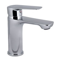 Змішувач для раковини низький Leo New, Chrome (k35) QTLEO270CRM45561 Qtap
