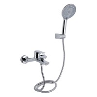 Змішувач для ванни Leo New, Chrome (k35) з душовим гарнітуром QTLEO259CRM45563 Qtap