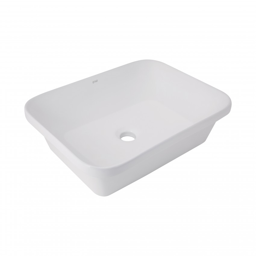 Раковина врізна Scorpio 510х390х145 мм, White, прямокутна, без донного клапана QT1411K490WN Qtap QTAP