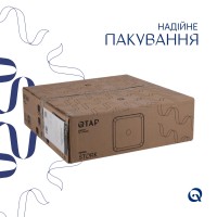 Раковина накладна Stork 430x430x125 мм, White, квадратна, без донного клапана QT15116137W Qtap QTAP фото 4