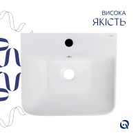 Комплект Qtap Tern: Раковина напольна моноблок 440х380х830 мм White + Донний клапан PU02O QTAP фото 4