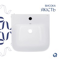 Комплект Qtap Crow: Раковина напольна моноблок 445x420x840 мм White + Донний клапан PU02O QTAP фото 4