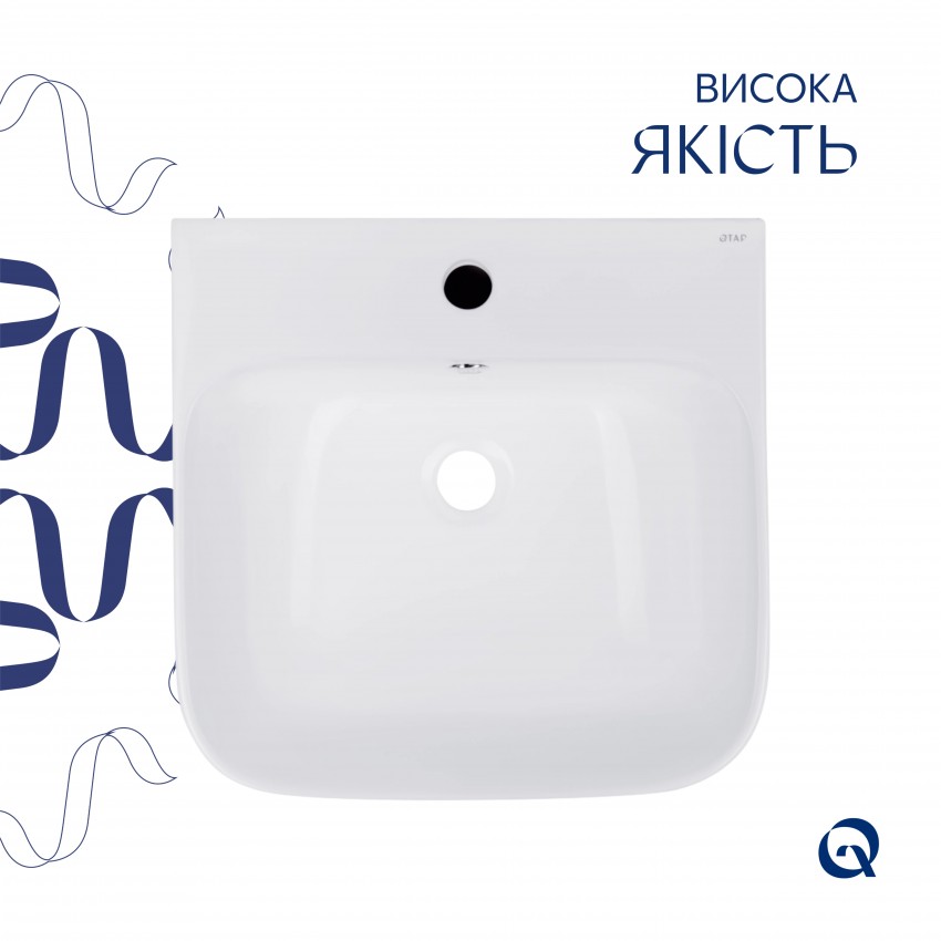 Комплект Qtap Crow: Раковина напольна моноблок 445x420x840 мм White + Донний клапан PU02O QTAP фото 4