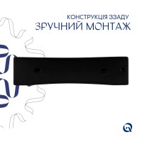 Комплект Qtap Nando LT: Раковина підвісна прамокутна 500х420х130 мм Matt Black + Донний клапан PU03O QTAP фото 4