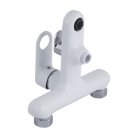 Змішувач для ванни Jay, Chrome/White (k35) з душовим гарнітуром QTJAY259CRW45553 Qtap QTAP фото 2