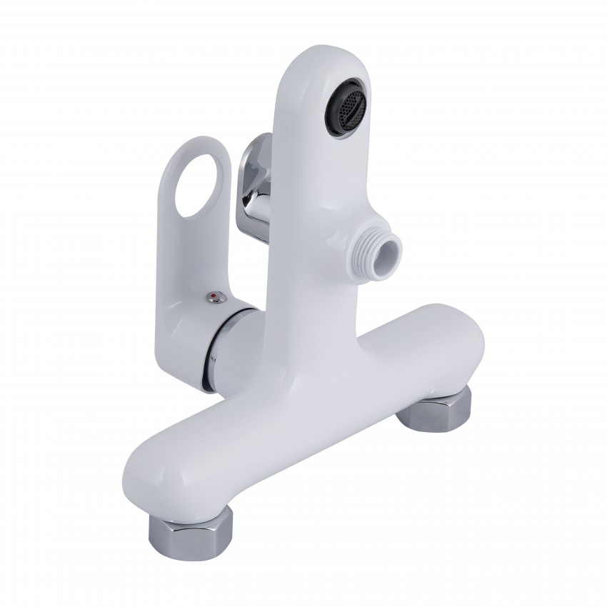 Змішувач для ванни Jay, Chrome/White (k35) з душовим гарнітуром QTJAY259CRW45553 Qtap QTAP фото 2