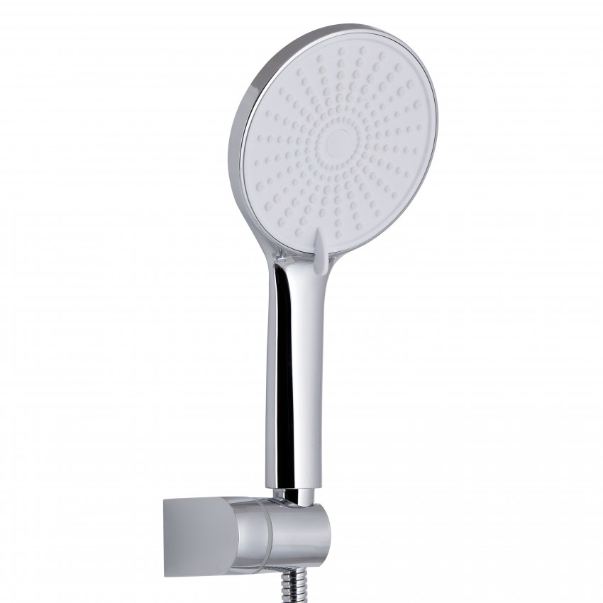 Змішувач для ванни Jay, Chrome/White (k35) з душовим гарнітуром QTJAY259CRW45553 Qtap QTAP фото 3