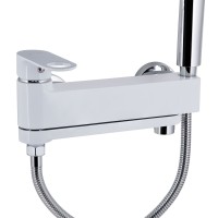 Змішувач для ванни Jay, Chrome/White (k35) з поворотним виливом та душовим гарнітуром QTJAY260CRW45554 Qtap QTAP фото 3