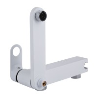 Змішувач для ванни Jay, Chrome/White (k35) з поворотним виливом та душовим гарнітуром QTJAY260CRW45554 Qtap QTAP фото 4