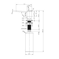 Дозатор для миючого засобу LK118, Brushed Steel круглий LDLK118BRU46400 Lidz LIDZ фото 1