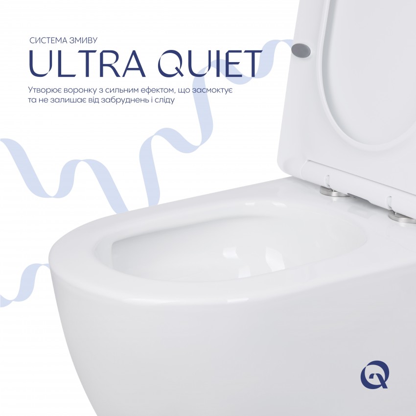 Унітаз підлоговий Jay Ultra Quiet 640x360x835 мм, White, з сидінням Slim Duroplast/ Soft-close/ Quick Release QT07222175TW Qtap QTAP фото 4