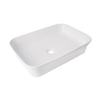 Раковина накладна Virgo N 560х380х130 мм, White, прямокутна, без донного клапана QT18116308W Qtap