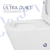 Унітаз підлоговий Swan Ultra Quiet 640x360x835 мм, White, з сидіннмя Slim Duroplast/ Soft-close/ Quick Release QT16222182TW Qtap QTAP фото 4