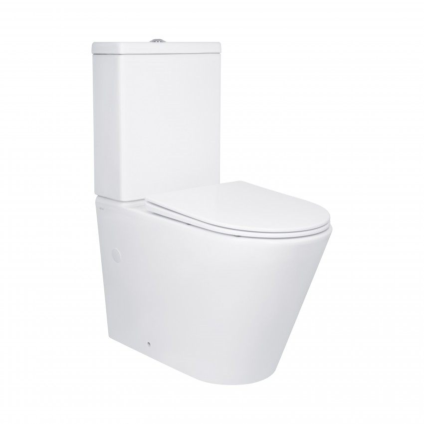 Унітаз підлоговий Swan Ultra Quiet 640x360x835 мм, White, з сидіннмя Slim Duroplast/ Soft-close/ Quick Release QT16222182TW Qtap QTAP