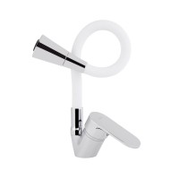 Змішувач для кухні Tani 008F3, Chrome/White (k40) з гнучким виливом LDTAN008F3WCR37037 Lidz LIDZ фото 2