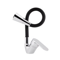 Змішувач для кухні Tani 008F3, Chrome/Black (k40) з гнучким виливом LDTAN008F3BCR39484 Lidz LIDZ фото 2