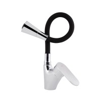 Змішувач для кухні Tani 007F3, Chrome/Black (k40) з гнучким виливом LDTAN007F3BCR37649 Lidz LIDZ фото 2