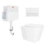 Готове рішення Qtap для ванної кімнати: Унітаз напольний Tern Ultra Quiet QT17223303AW + інсталяція QT0122490S+ клавіша QT0111M08V1384W