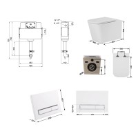 Готове рішення Qtap для ванної кімнати: Унітаз напольний Tern Ultra Quiet QT17223303AW + інсталяція QT0122490S+ клавіша QT0111M08V1384W QTAP фото 1