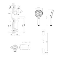 Комплект Qtap Robin Black Matt: Змішувач  QTROB4060102B + Тримач QT829910842854OB + Шланг QTHADPVCSQ160B + Лійка QTRUC125BLM45951 QTAP фото 1