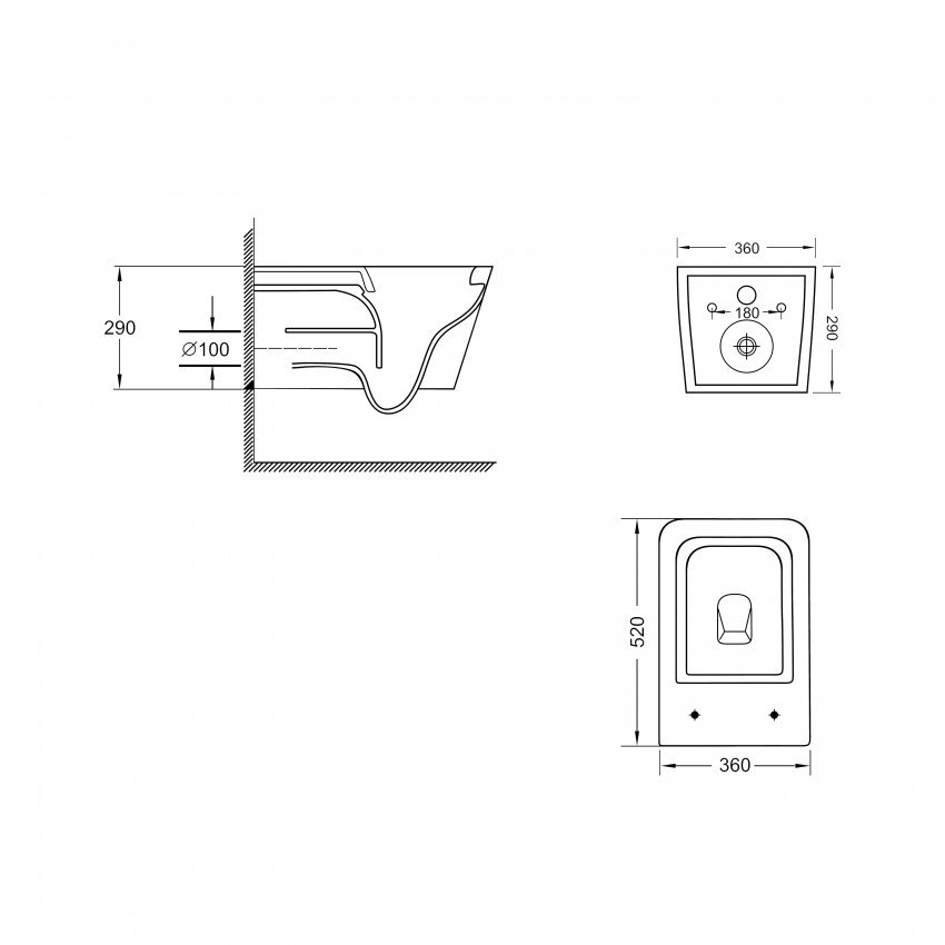 Унітаз підвісний Crow Ultra Quiet 520х360х290 мм, White, з сидінням Slim Duroplast/ Soft-close/ Quick Release QT05335172W Qtap QTAP фото 1
