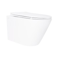 Унітаз підвісний Swan Ultra Quiet 520х360х320 мм, White, з сидінням Slim Duroplast/ Soft-close/ Quick Release QT16335180W Qtap
