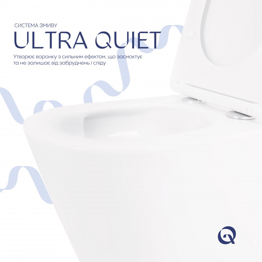 Унітаз підвісний Swan Ultra Quiet 520х360х320 мм, White, з сидінням Slim Duroplast/ Soft-close/ Quick Release QT16335180W Qtap QTAP фото 4