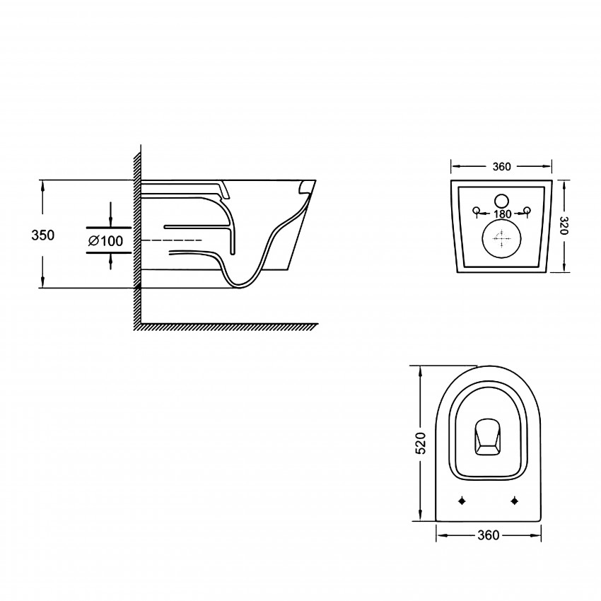 Унітаз підвісний Swan Ultra Quiet 520х360х320 мм, White, з сидінням Slim Duroplast/ Soft-close/ Quick Release QT16335180W Qtap QTAP фото 1