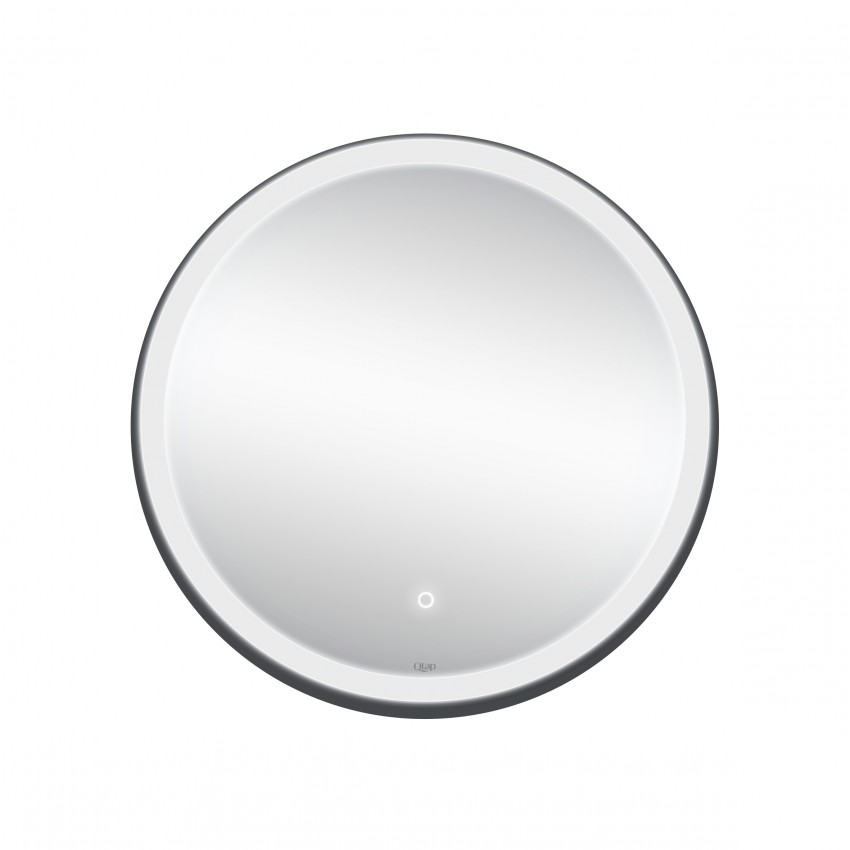 Дзеркало Robin настінне кругле з LED-підсвічуванням Touch, з антизапотіванням, з димером, рег. темп. кольору (3000-6500K) R600 мм Black Qtap QTAP фото 3