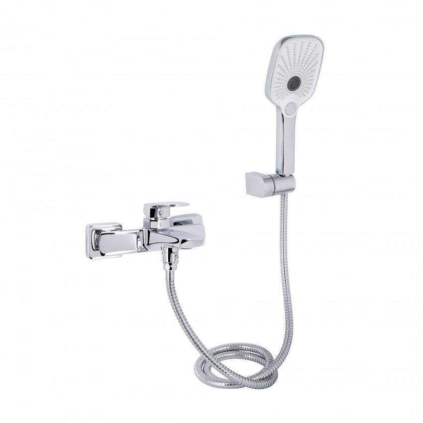 Змішувач для ванни Tern, Chrome (k30) з душовим гарнітуром QTTER259CRM47586 Qtap QTAP