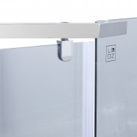 Душова кабіна Dozorca SC90x90.CRM.LOW.TR, п'ятикутна, низький пріддон, скло прозоре 6 мм, на завісах Lidz LIDZ фото 3