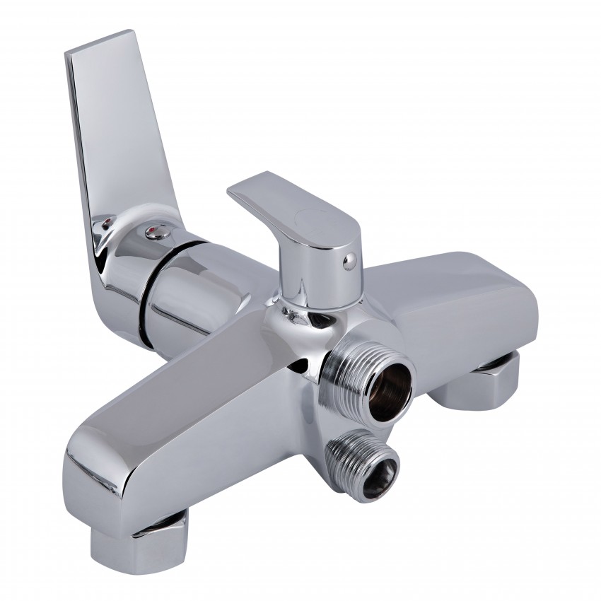 Змішувач для ванни Stenava New, Chrome (k35) з довгим поворотним виливом та душовим гарнітуром QTSTE2601CRM45536 Qtap QTAP фото 2